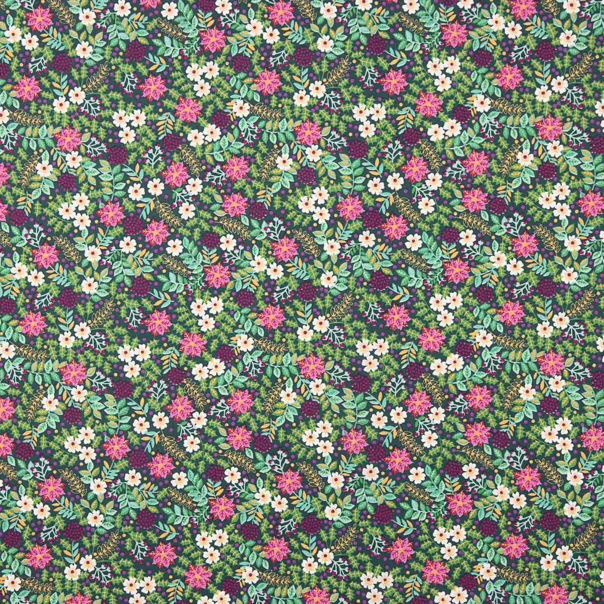 Popeline Jardim Selvagem Marinho - Ribes y Casals