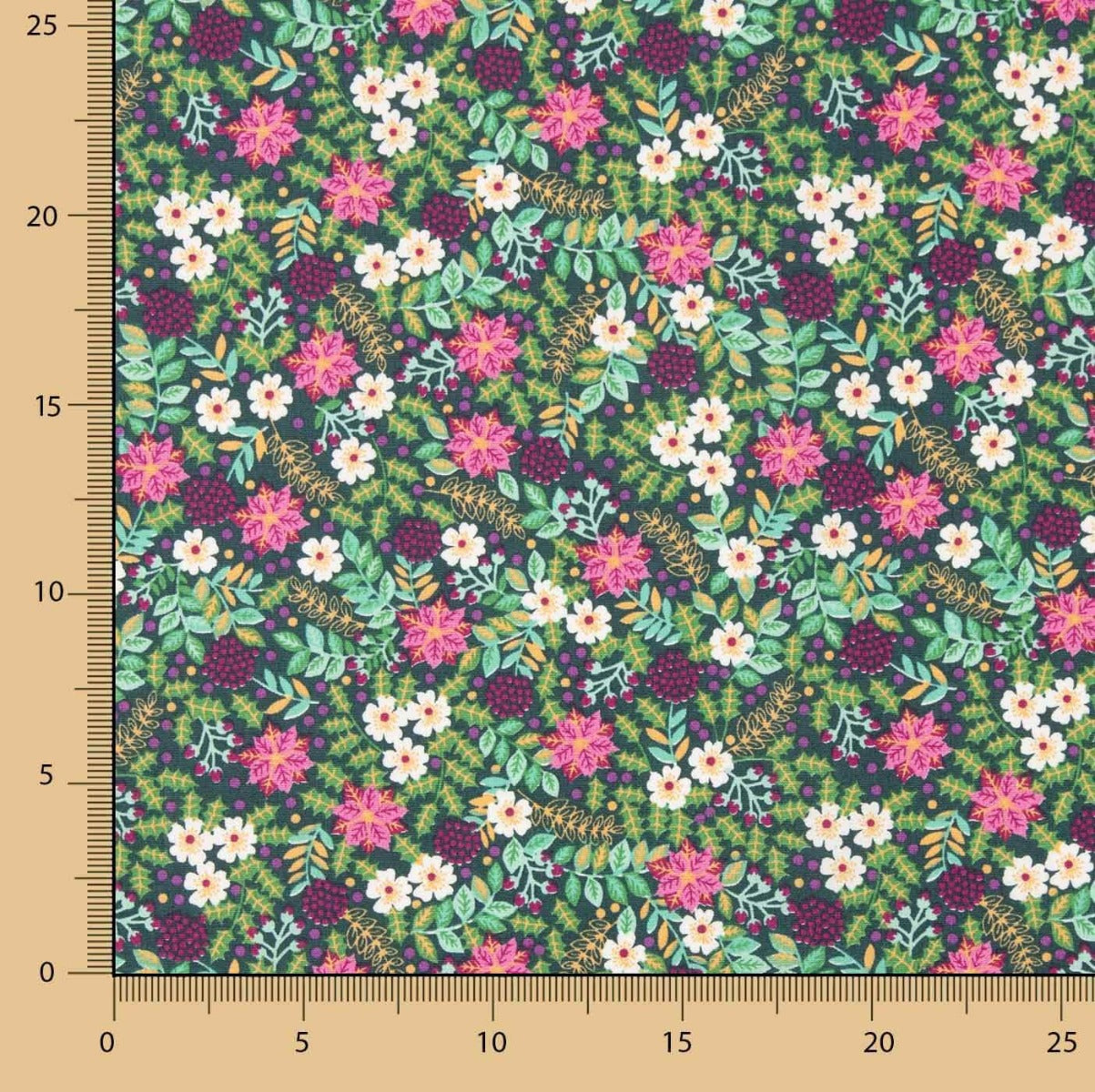 Popeline Jardim Selvagem Marinho - Ribes y Casals