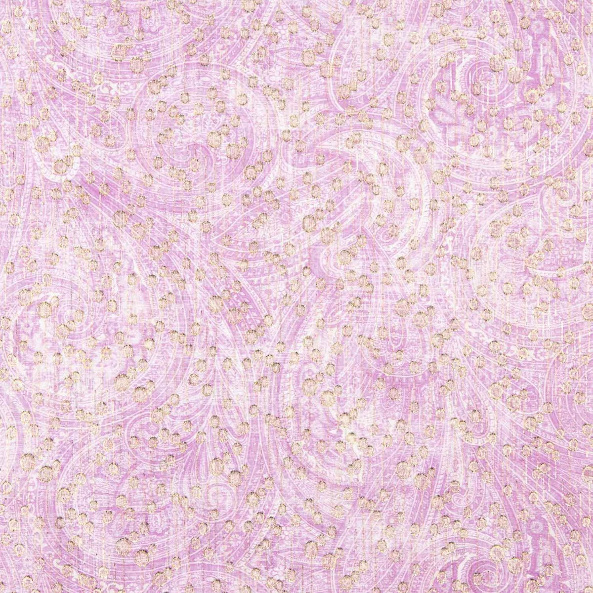 Gasa Georgette Lúrex Rose Étoilée - Ribes y Casals