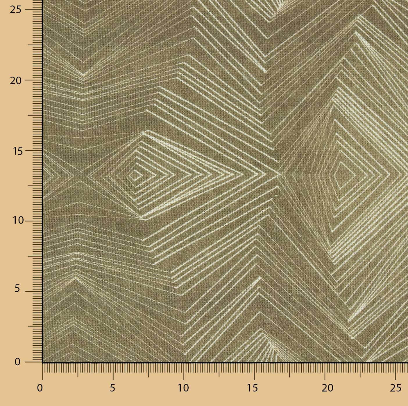 Linho e juta com estampado geométrico Terra - Ribes y Casals