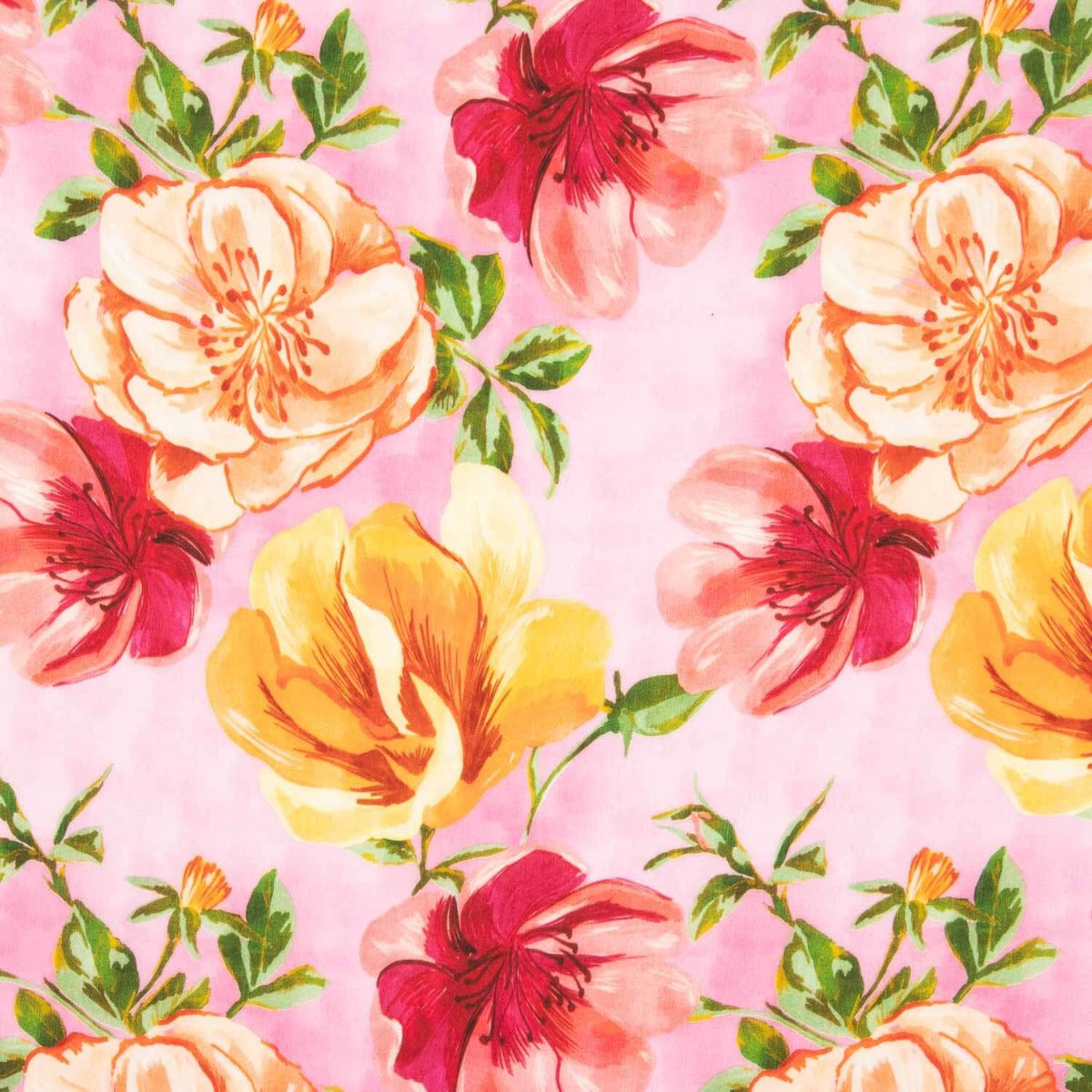 Viscose Jardim Tropical Rosa - Ribes y Casals