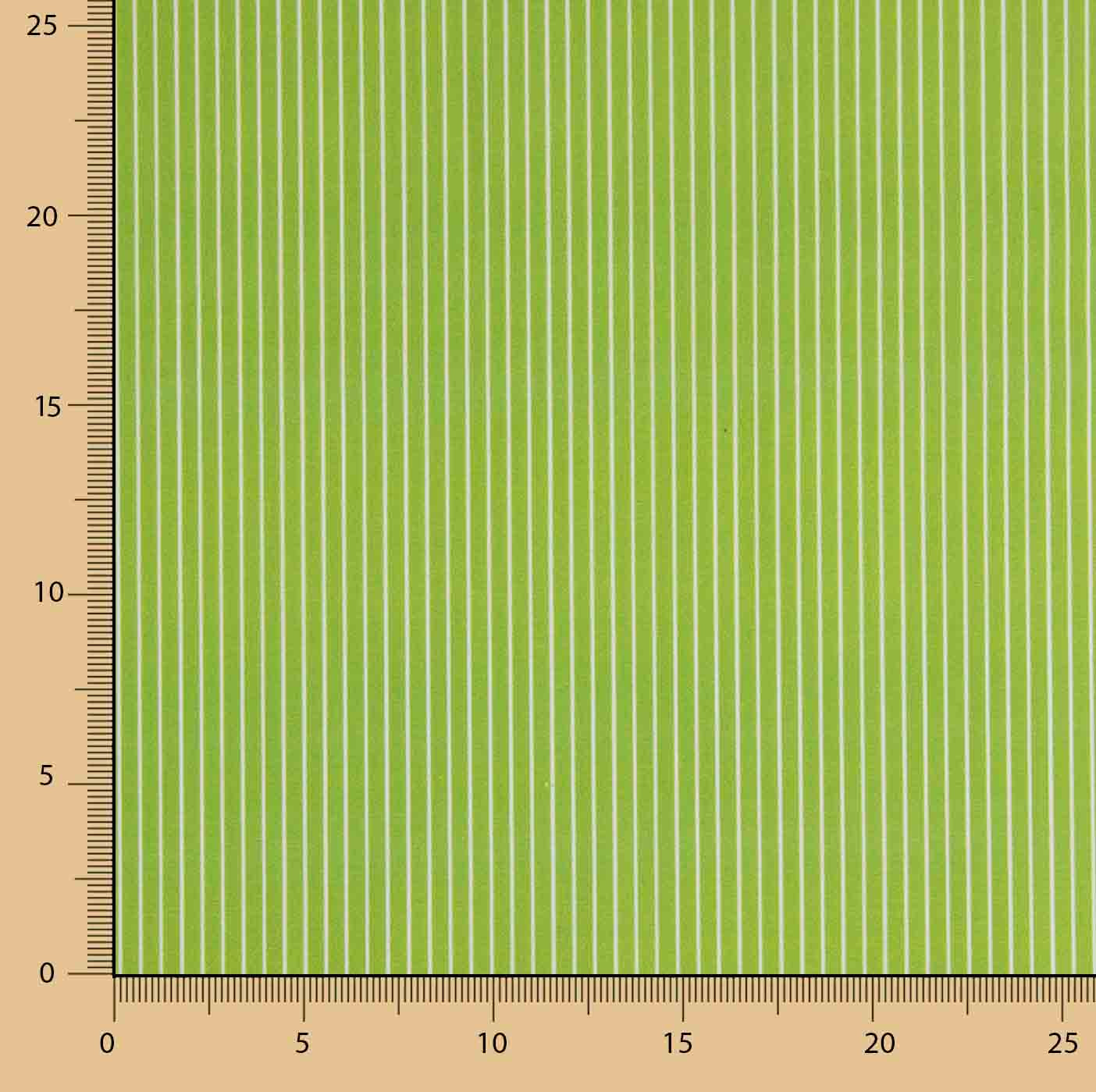 Percal estampado às riscas pistácio - Ribes y Casals