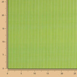 Percal estampado às riscas pistácio - Ribes y Casals
