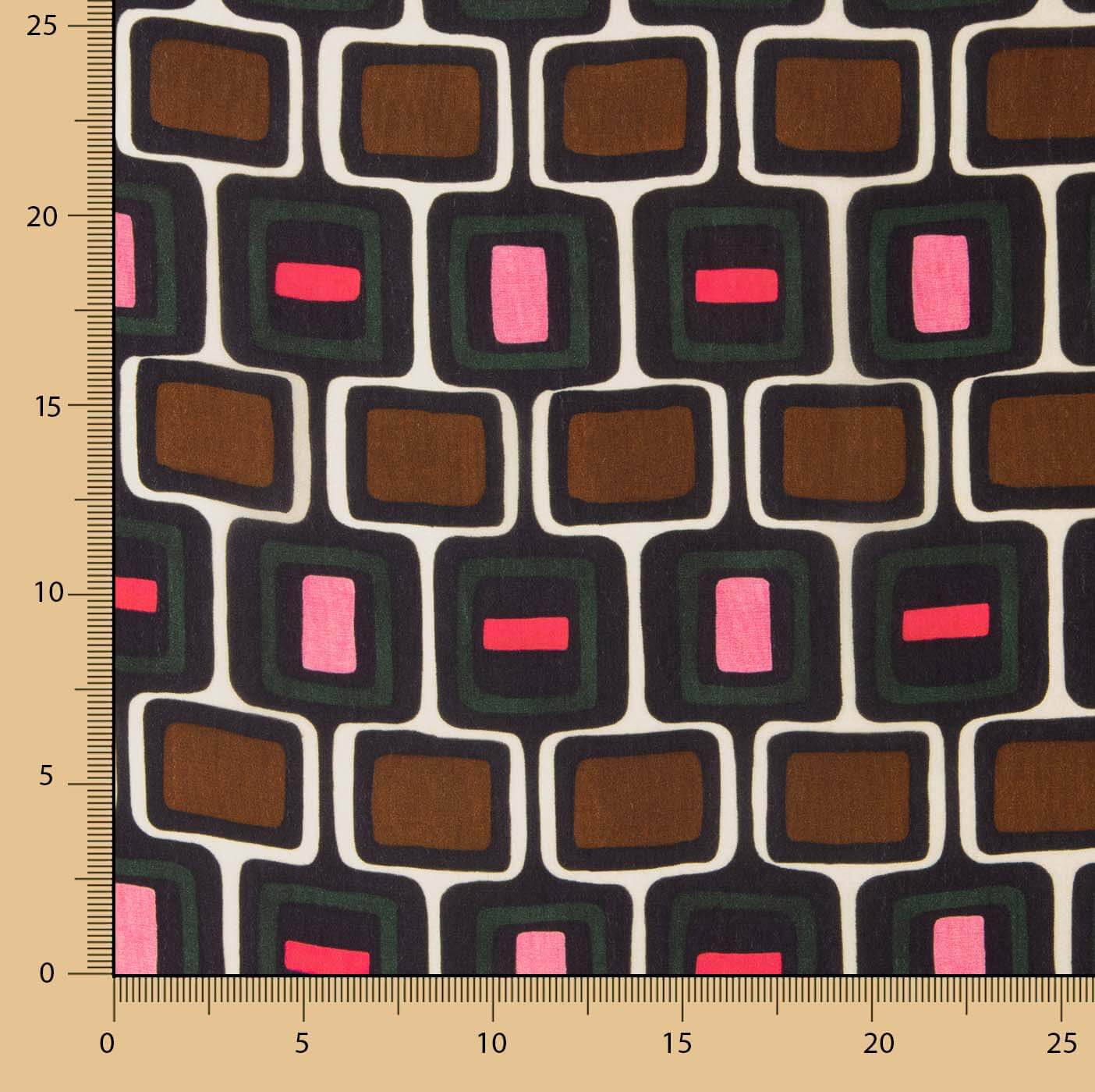 Cetim de Viscose Retro Geométrico - Ribes y Casals