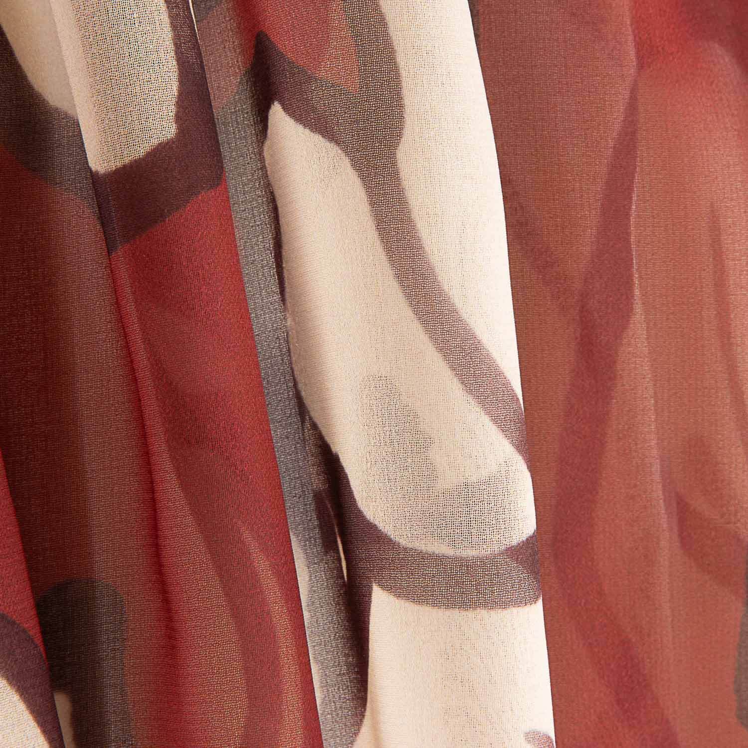 Gaze Bambula Estampada Magnólia Terracota - Ribes y Casals