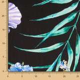 Cetim Estampado Tropic Preto - Ribes y Casals