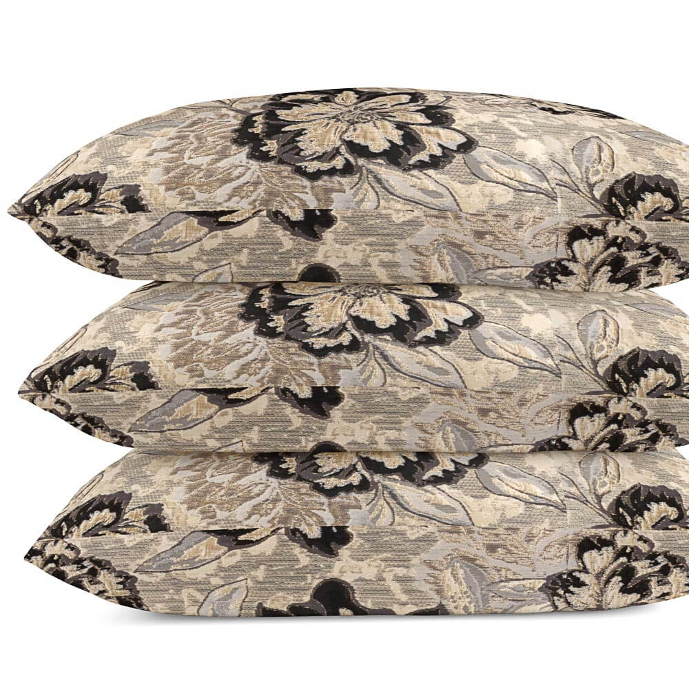 Brocado Lamé Flor Preta - Ribes y Casals