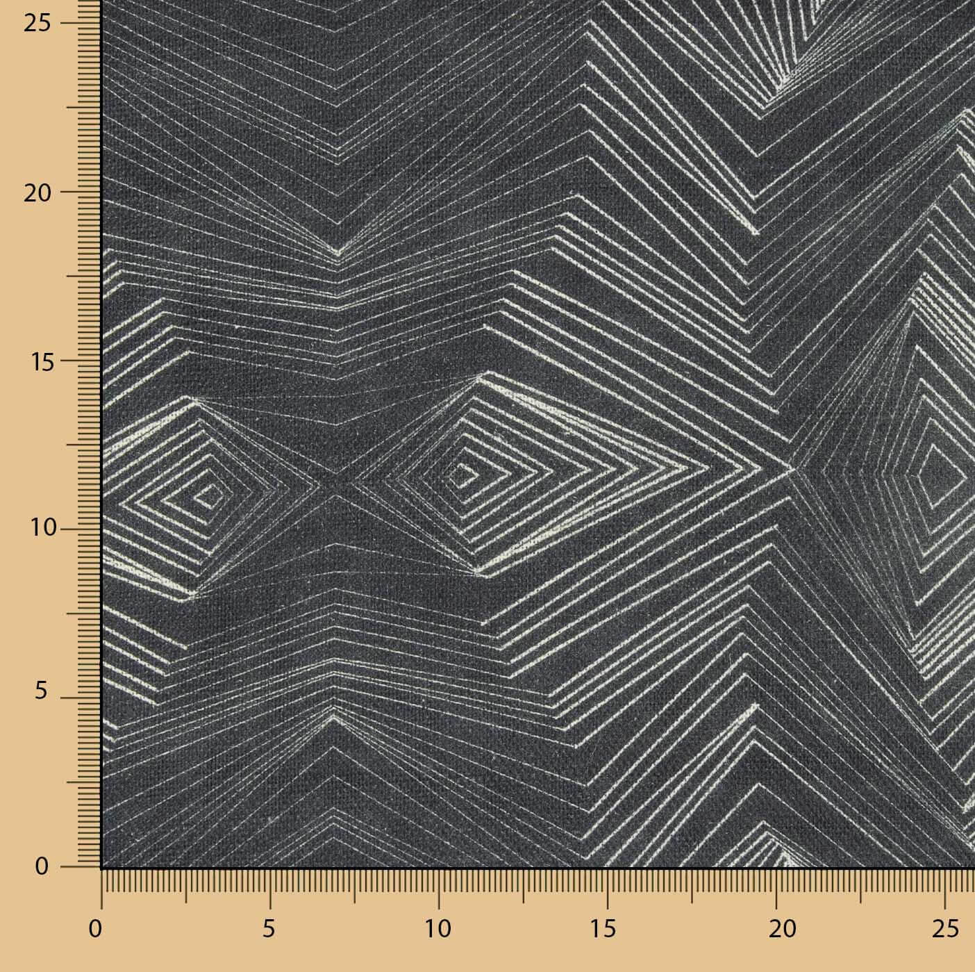 Linho e juta com estampado geométrico Sacred - Ribes y Casals