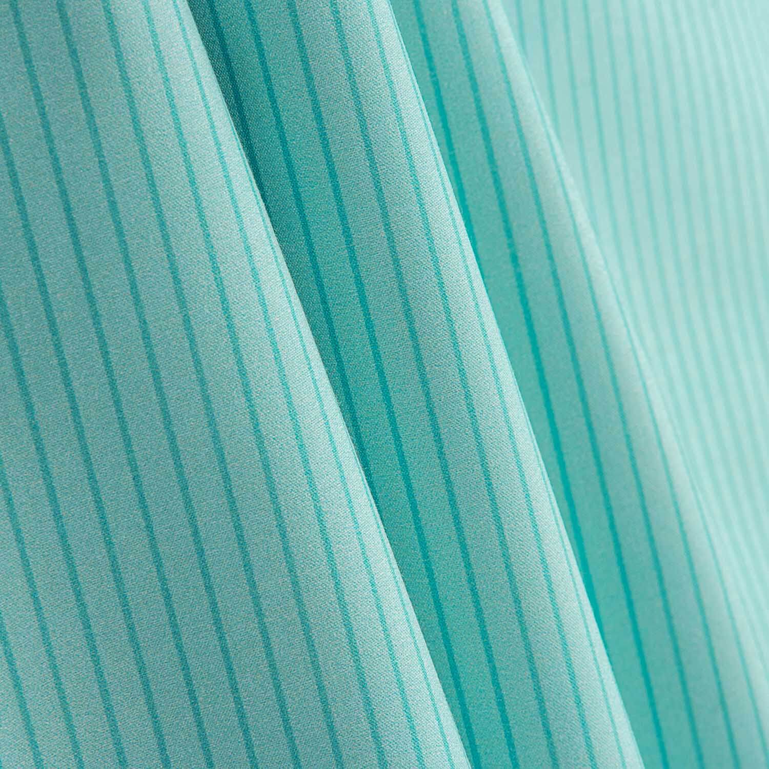 Percal estampado com riscas verde água - Ribes y Casals