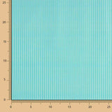 Percal estampado com riscas verde água - Ribes y Casals