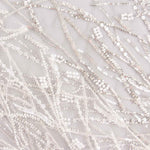 Vestido de Noiva em Tule Branco com Ramas e Gradiente Elegance - Ribes y Casals