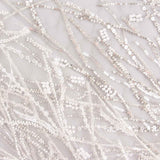 Vestido de Noiva em Tule Branco com Ramas e Gradiente Elegance - Ribes y Casals