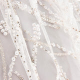 Vestido de Noiva em Tule Branco com Ramas e Gradiente Elegance - Ribes y Casals