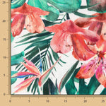 Viscose Bambula com Estampado Tropical Verde - Ribes y Casals