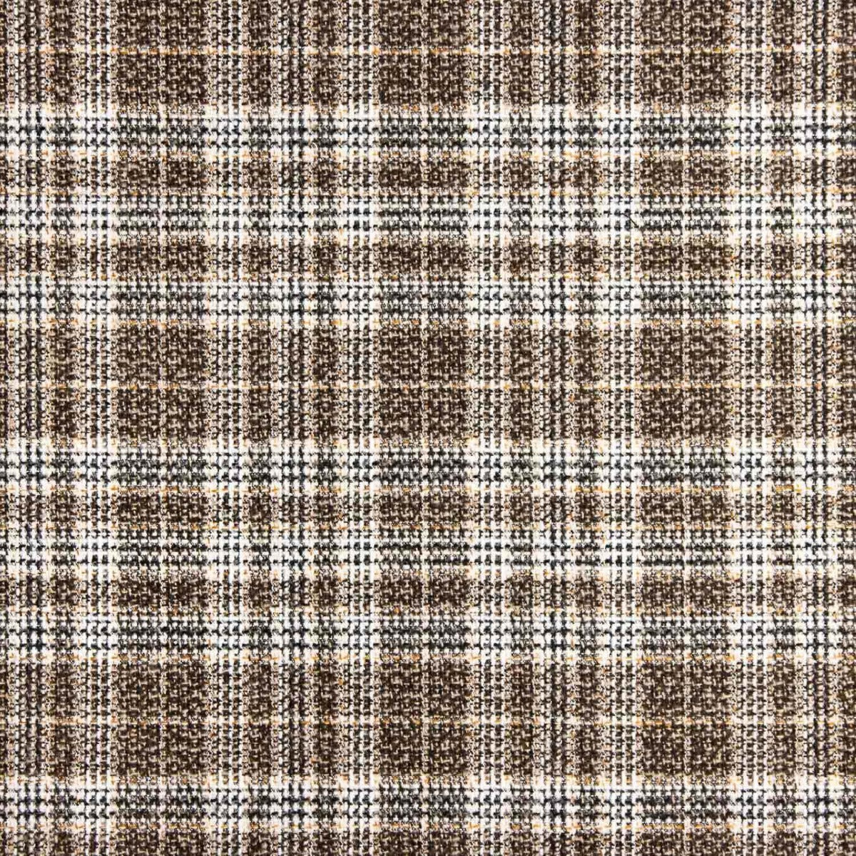 Tecido de Casaco Xadrez Marrom - Ribes y Casals