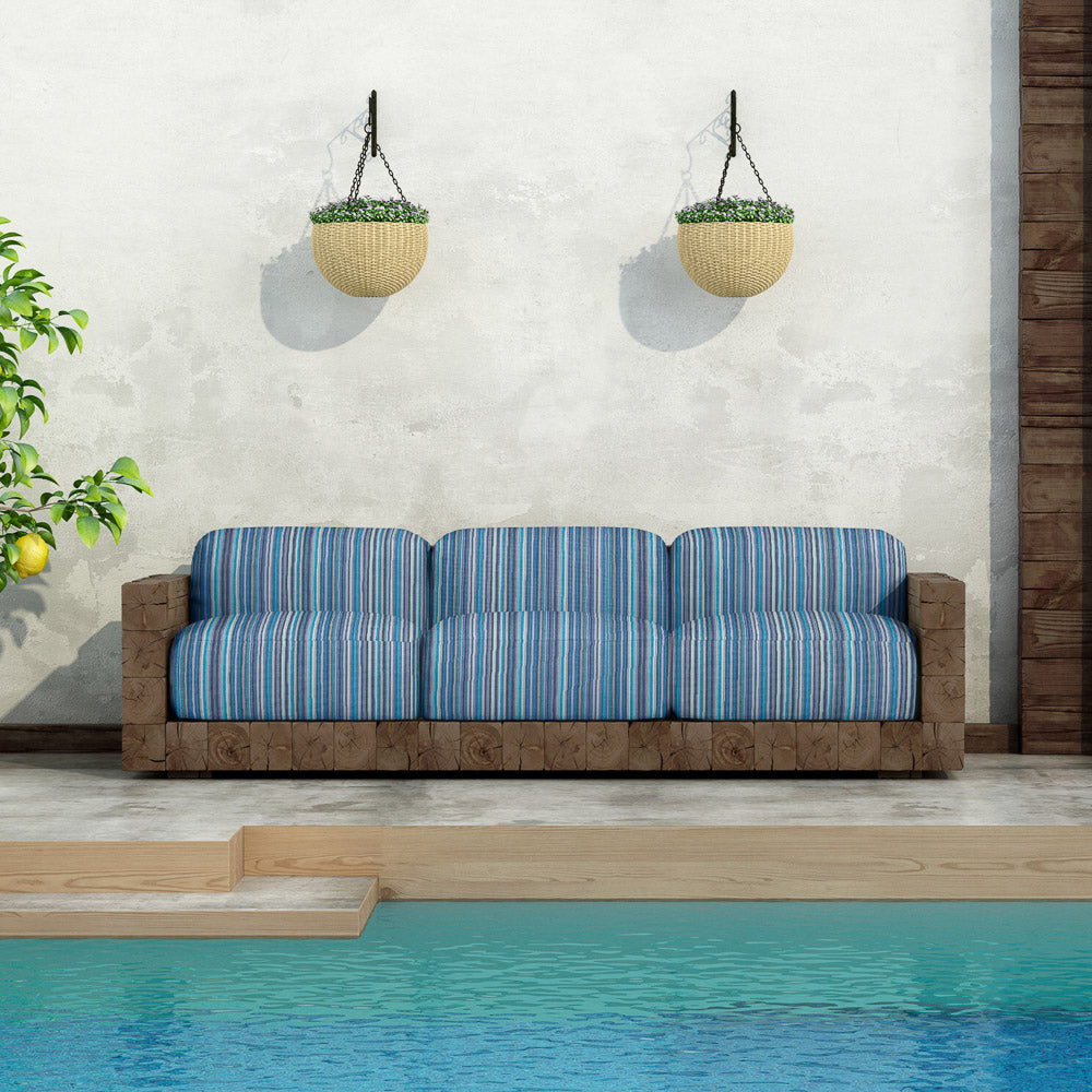 Lona Exterior Teflon Listra Azul Pequena - Ribes y Casals