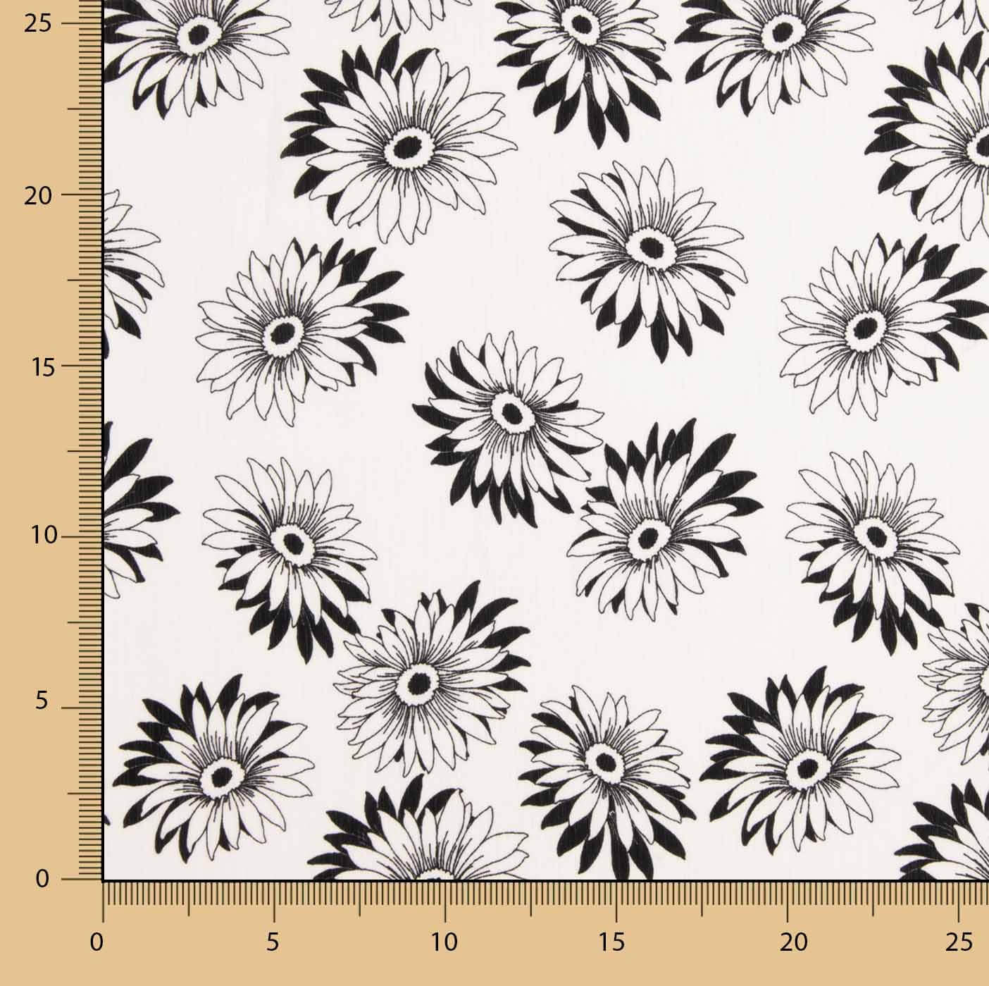 Gaze Bambula Margaridas Branco e Preto - Ribes y Casals