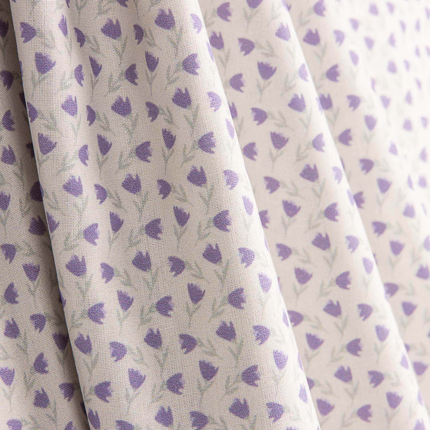 Percal estampado com tulipas lilás - Ribes y Casals