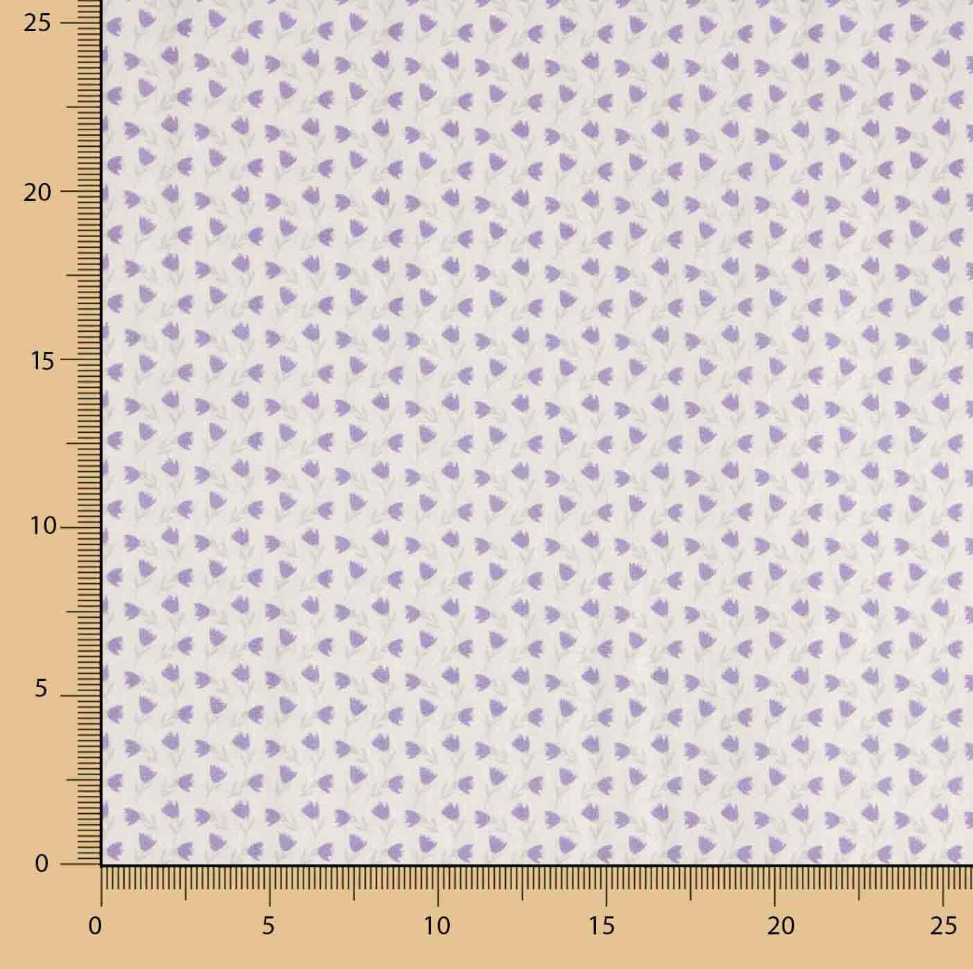 Percal estampado com tulipas lilás - Ribes y Casals