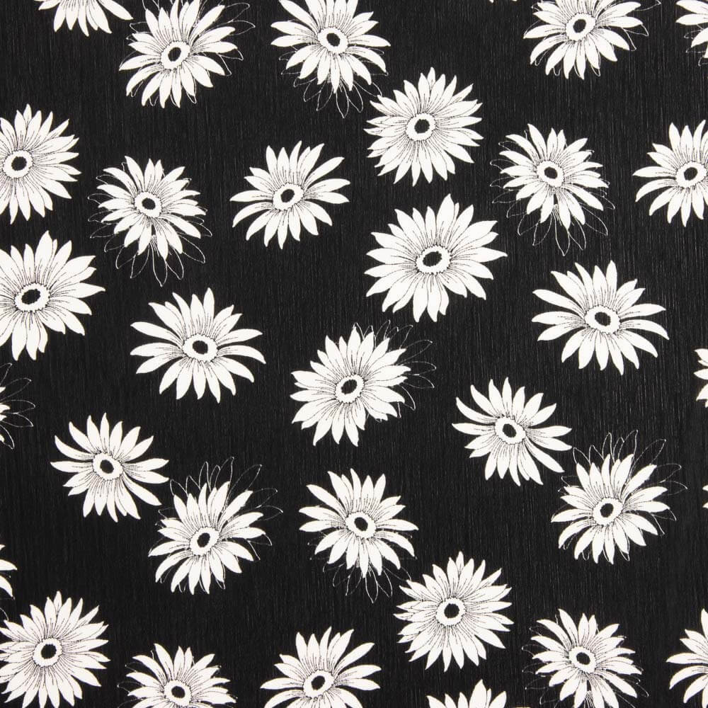 Gaze Bambula Margaridas Preto e Branco - Ribes y Casals