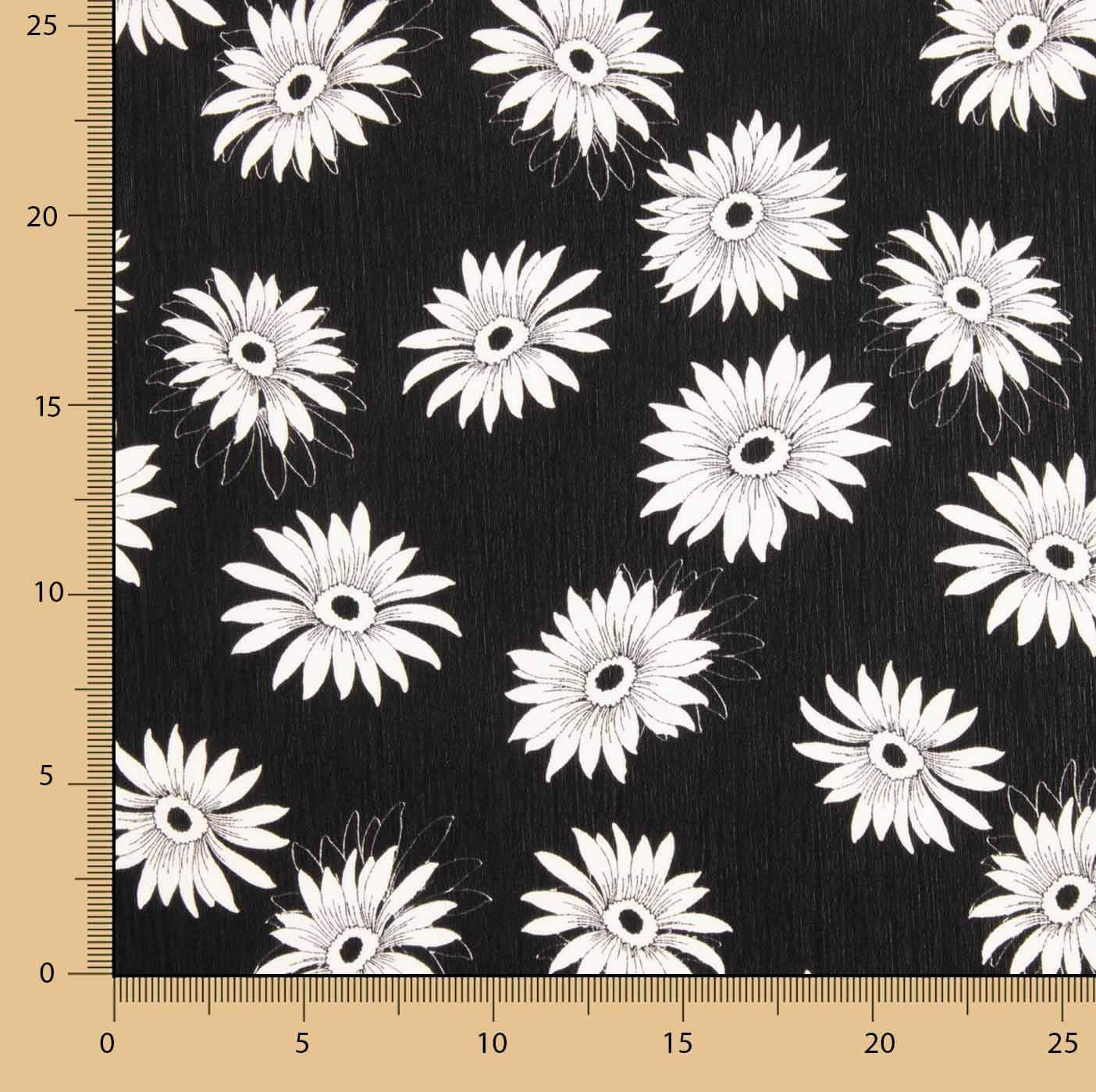 Gaze Bambula Margaridas Preto e Branco - Ribes y Casals