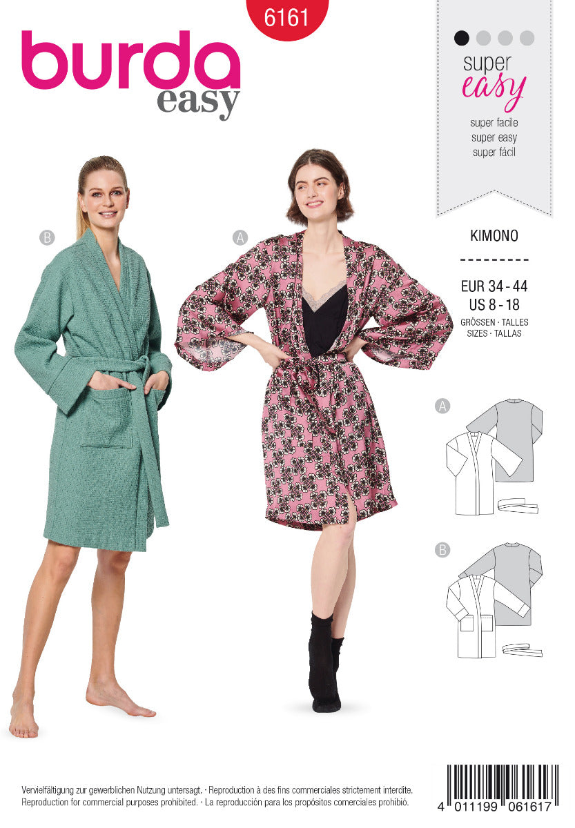 Padrão Burda 6161 Kimono - Ribes y Casals