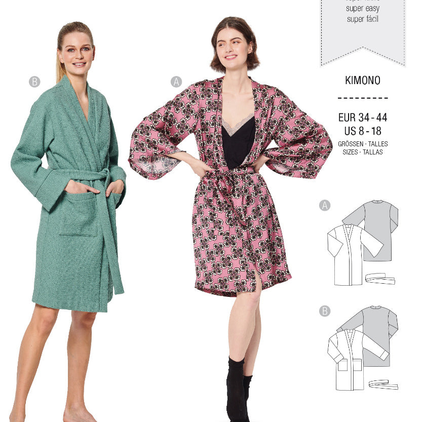 Padrão Burda 6161 Kimono - Ribes y Casals
