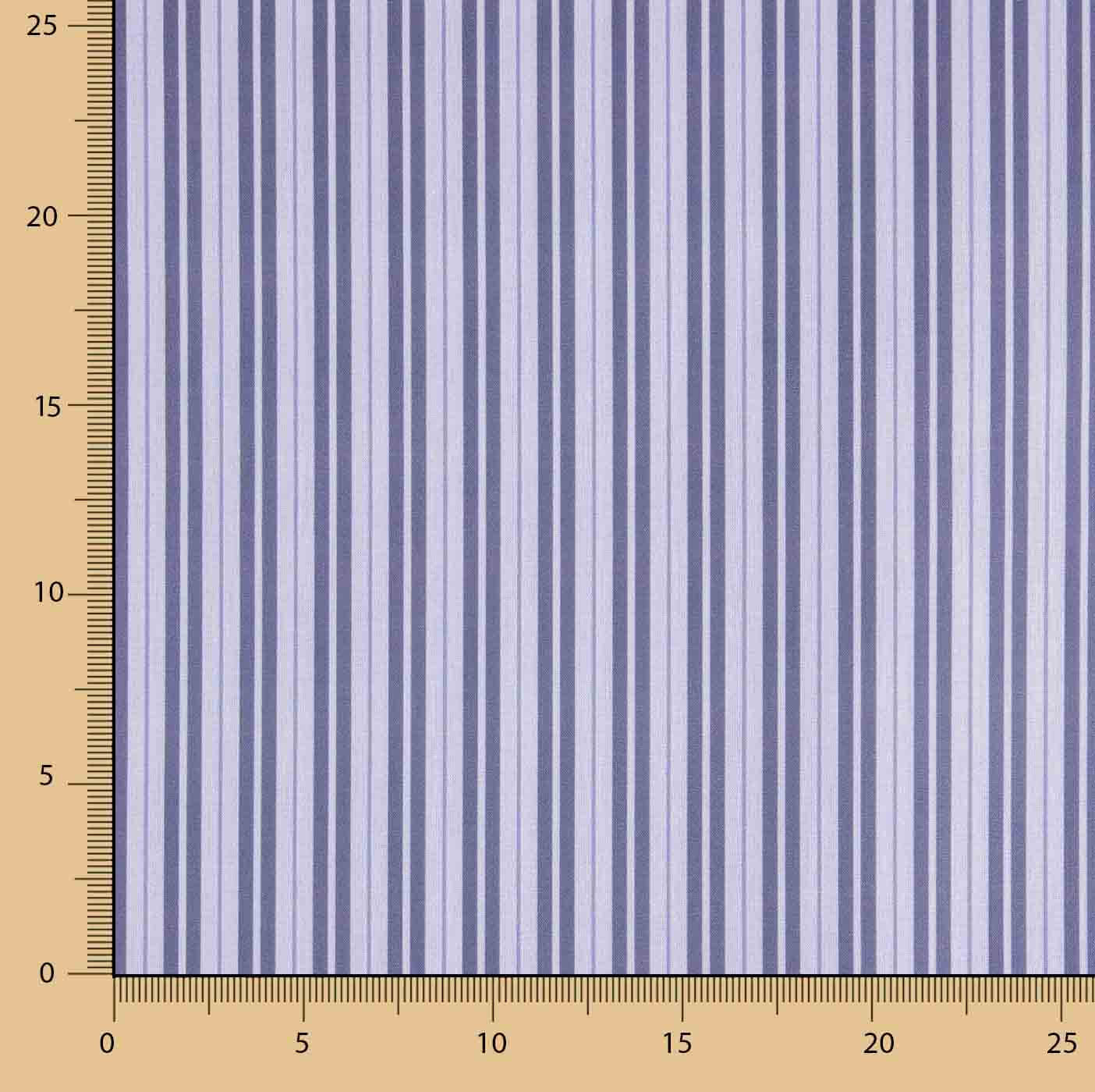 Percal estampado com riscas lilás - Ribes y Casals