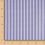 Percal estampado com riscas lilás - Ribes y Casals