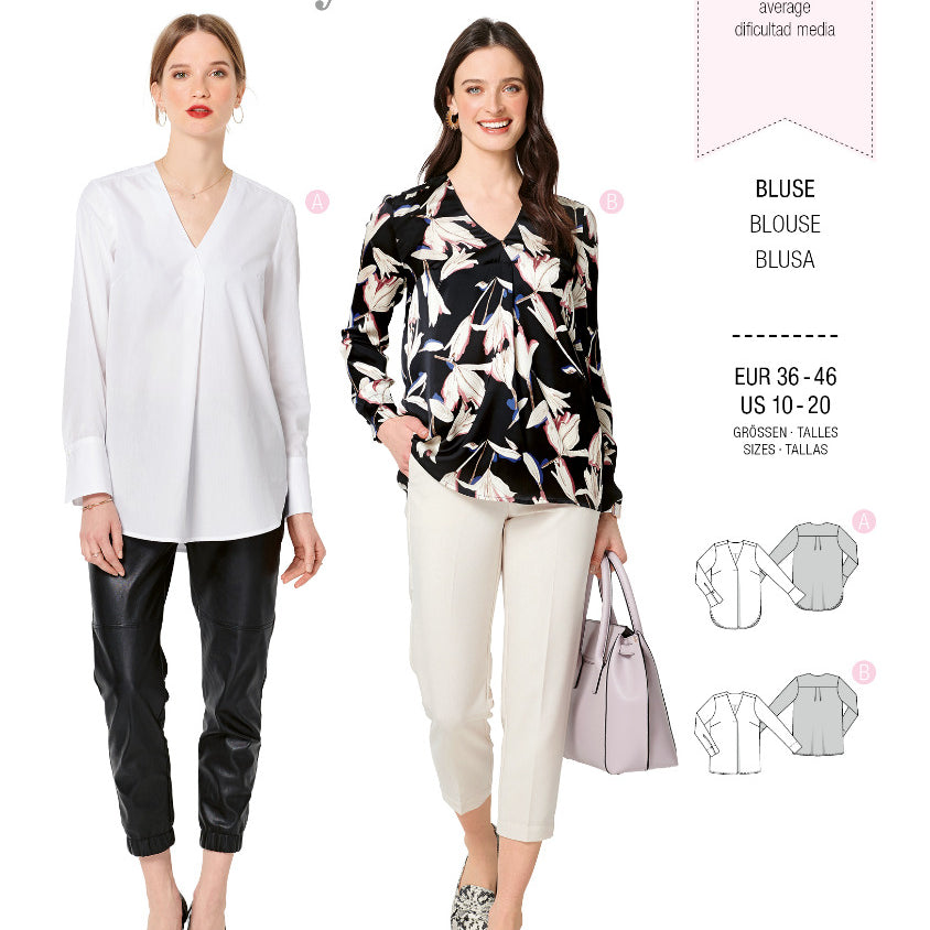 Padrão Burda 6278 Blusa - Ribes y Casals