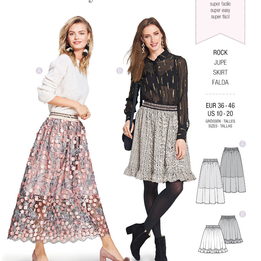 Padrão Burda 6357 Saia - Ribes y Casals