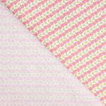 Percal estampado floral diagonal rosa - Ribes y Casals