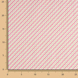 Percal estampado floral diagonal rosa - Ribes y Casals