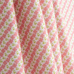 Percal estampado floral diagonal rosa - Ribes y Casals