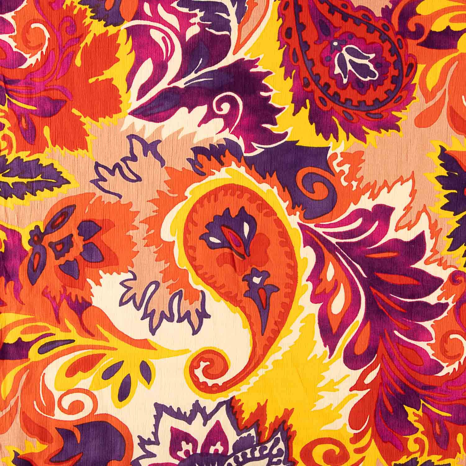 Viscose Bambula com Estampado Paisley Sunset - Ribes y Casals