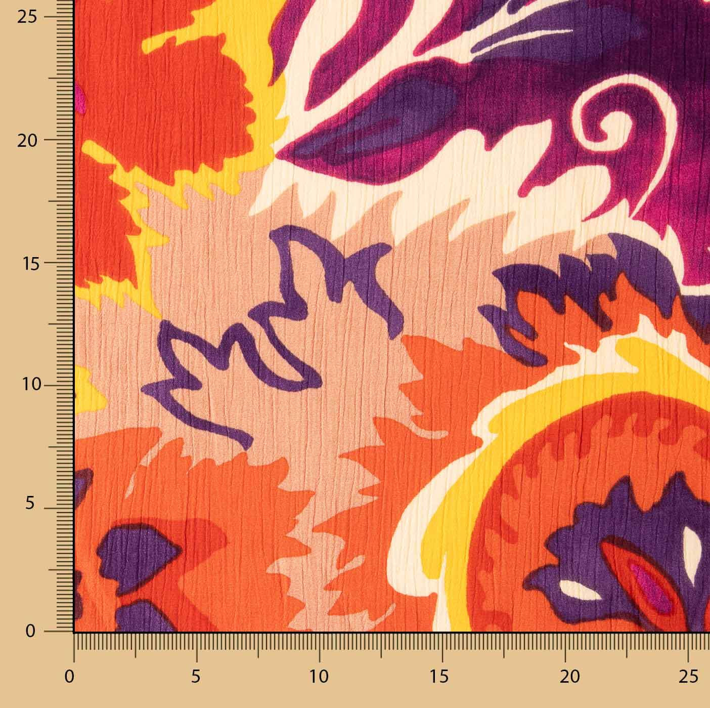Viscose Bambula com Estampado Paisley Sunset - Ribes y Casals