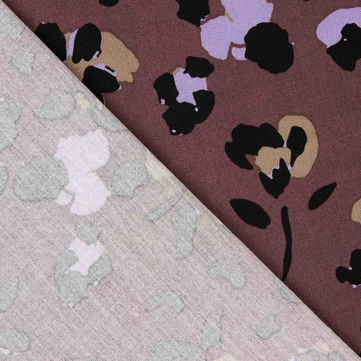 Viscose Estampada Jungle Chic Castanho - Ribes y Casals