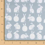 Percal estampado Rabbit Maxi Aqua - Ribes y Casals