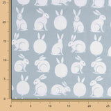 Percal estampado Rabbit Maxi Aqua - Ribes y Casals