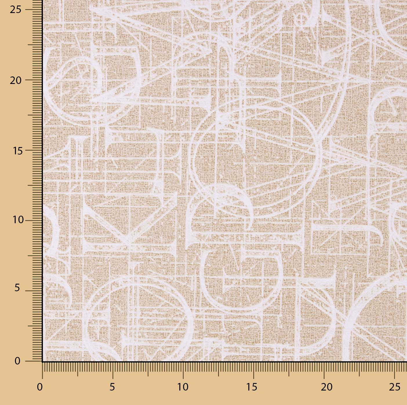 Loneta Geométrica Abstracta Bege - Ribes y Casals