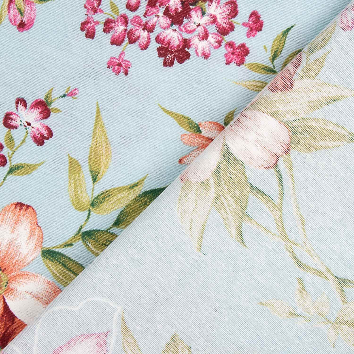 Loneta Floral Romântica Azul Claro - Ribes y Casals