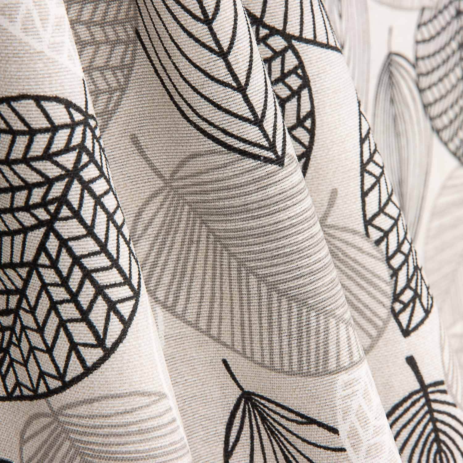 Lona Folhas Geométricas Preto - Ribes y Casals
