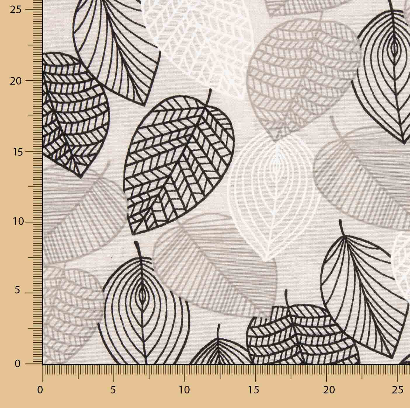 Lona Folhas Geométricas Preto - Ribes y Casals