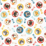 Loneta Estampada Cat Party - Ribes y Casals