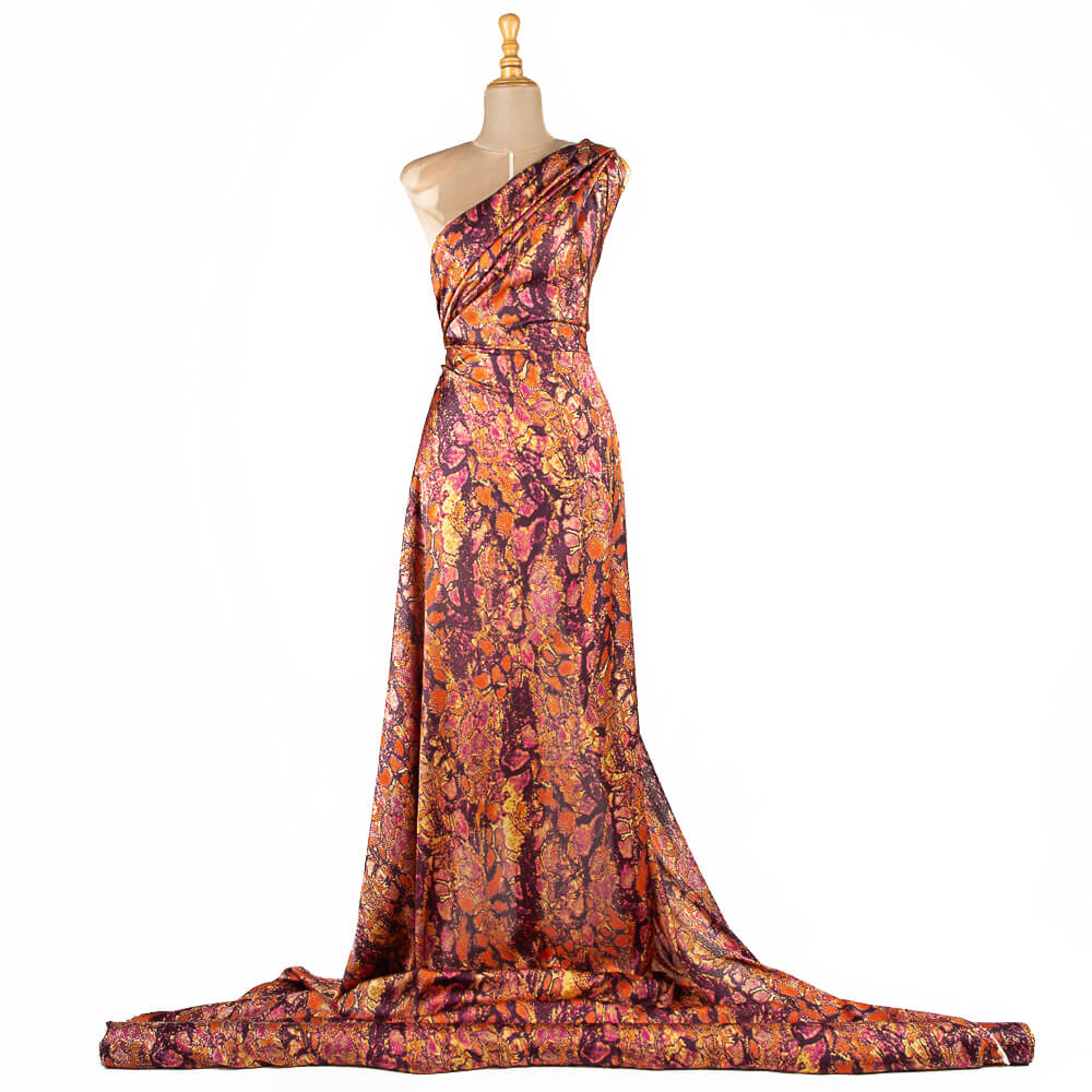 Cetim Estampado Nashik Laranjas - Ribes y Casals