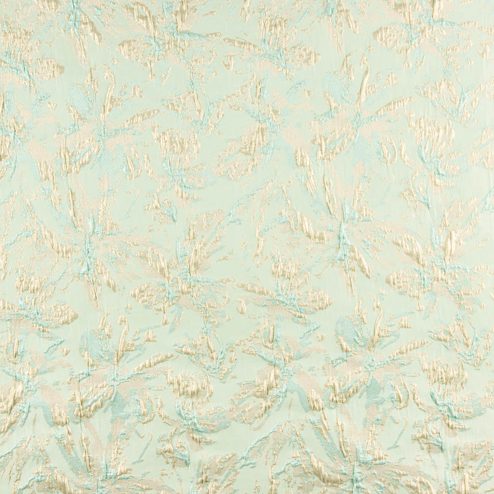 Brocado Lurex Floral Verde Água - Ribes y Casals