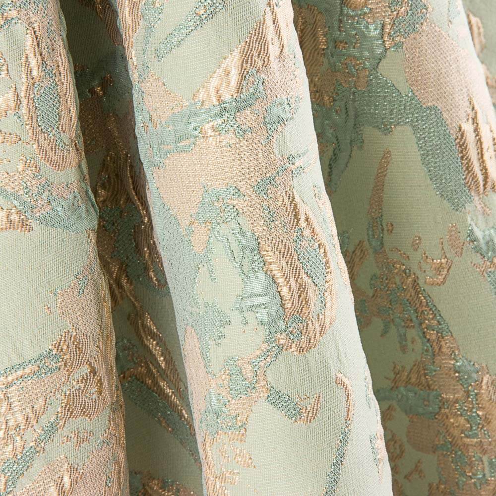 Brocado Lurex Floral Verde Água - Ribes y Casals