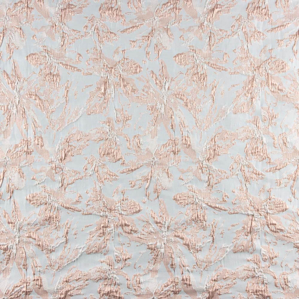 Brocado Lurex Floral Salmão - Ribes y Casals