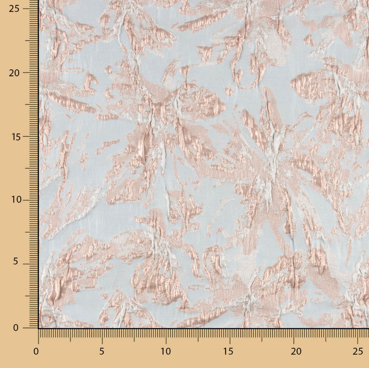 Brocado Lurex Floral Salmão - Ribes y Casals