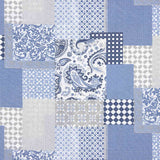 Loneta estampada Patchwork Azul - Ribes y Casals